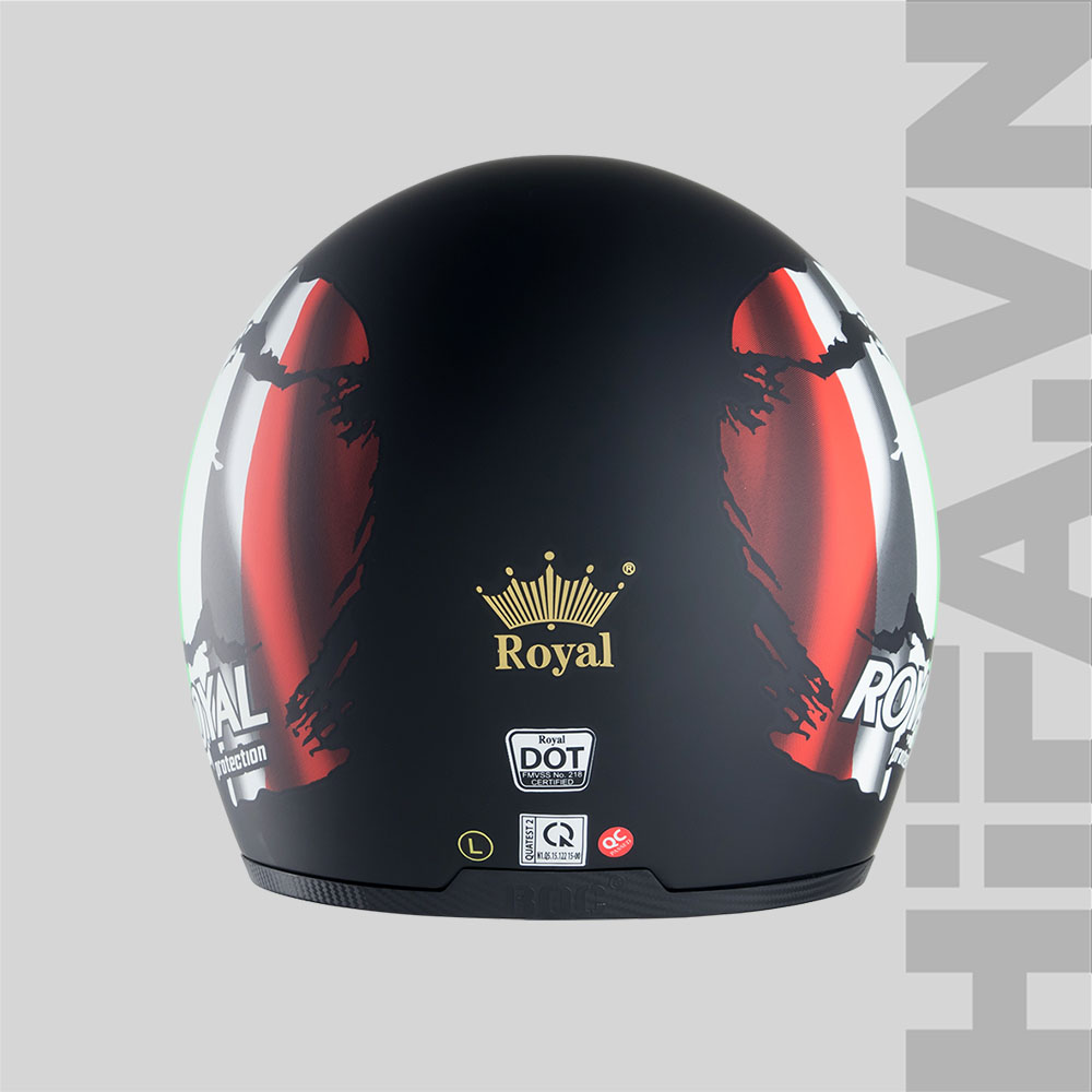 Royal-M139-Tem (46) Mũ 3/4 Royal M139