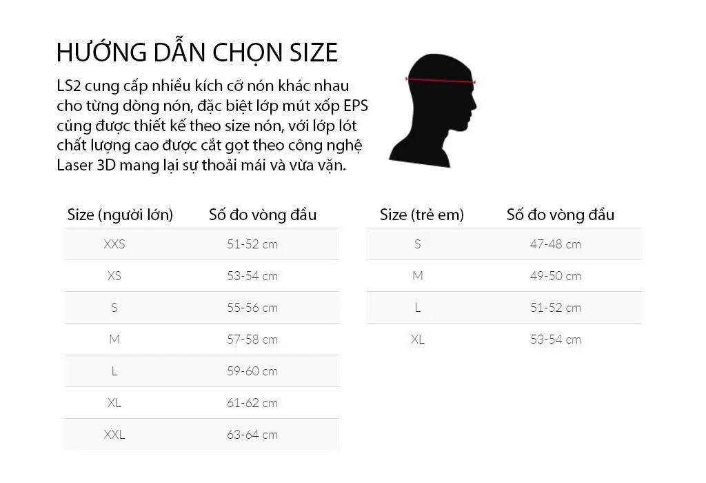 Hướng dẫn chọn size nón bảo hiểm- hifa.vn
