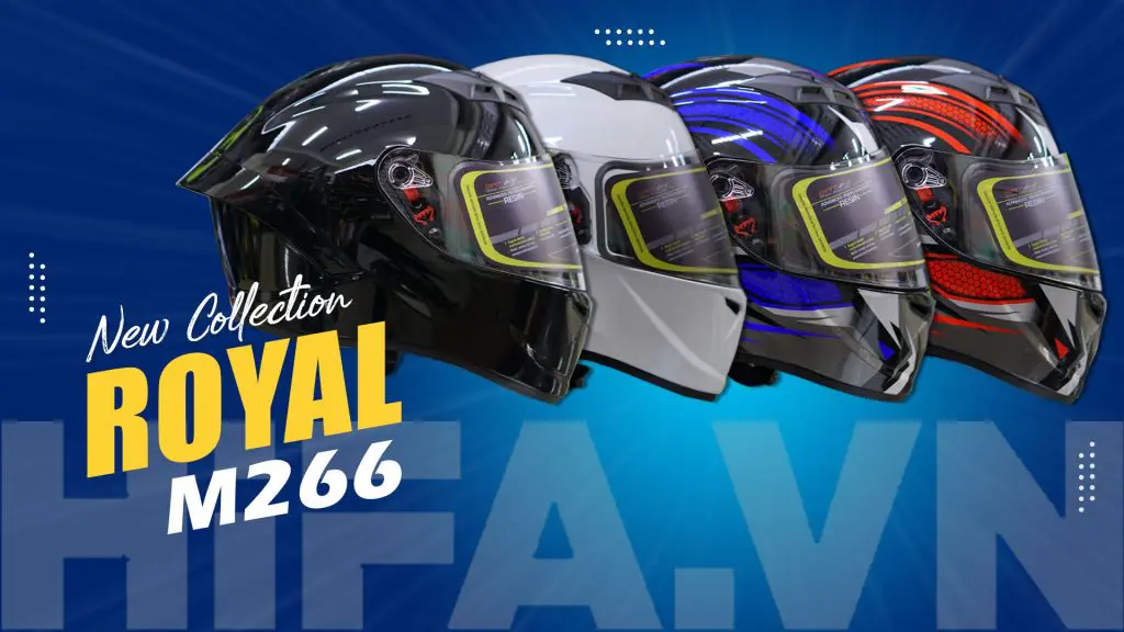 Nón bảo hiểm fullface 2 kính Royal M266