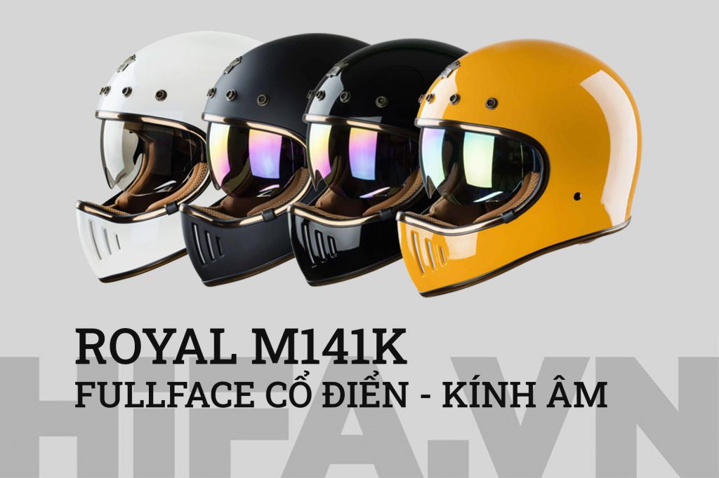 Nón bảo hiểm fullface cổ điển có kính m141k