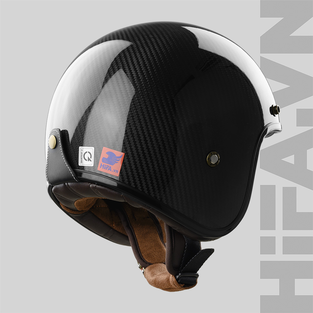 Mũ 3/4 Smooth Carbon