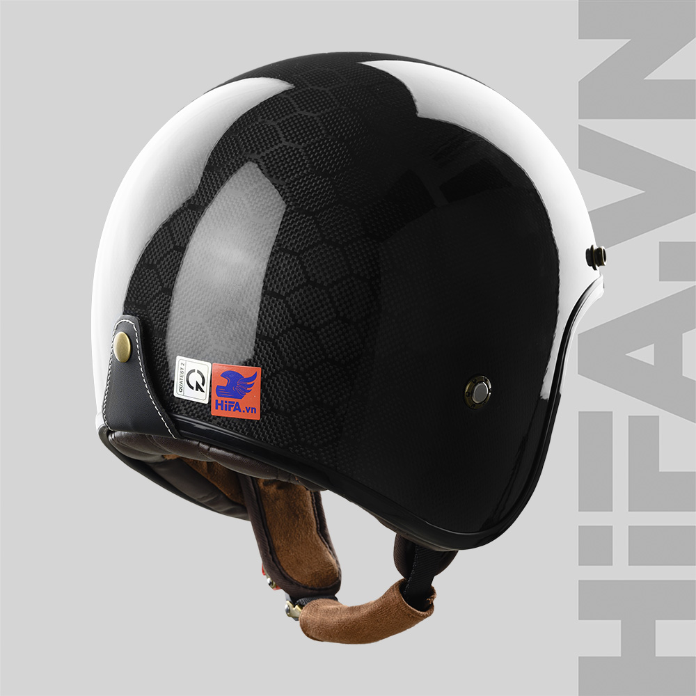 Smooth-Carbon (4) Mũ 3/4 Smooth Carbon