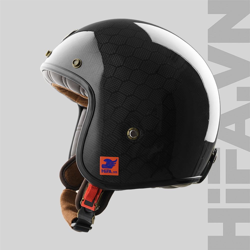 Smooth-Carbon (5) Mũ 3/4 Smooth Carbon