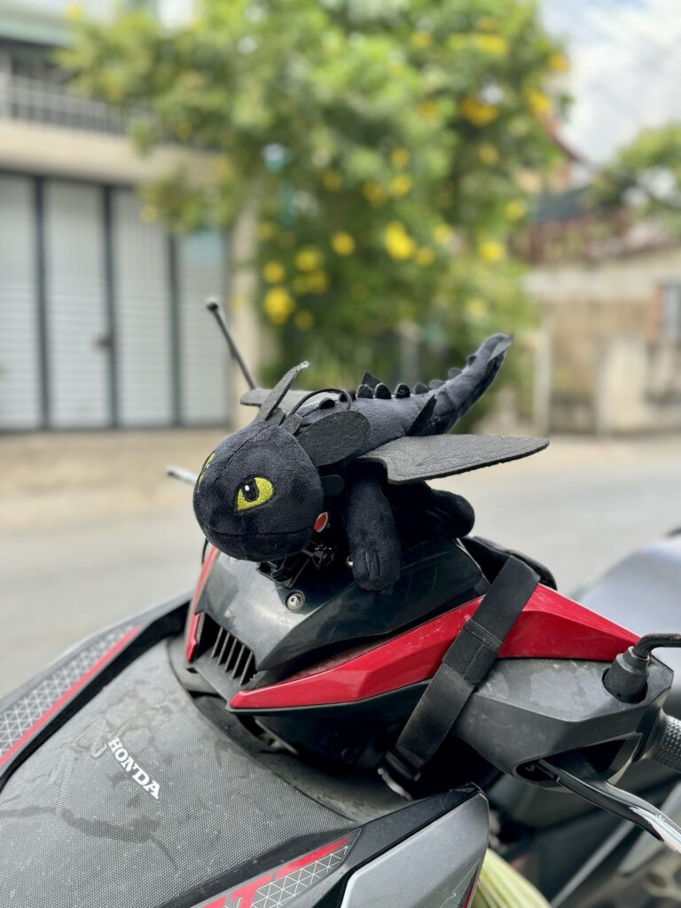 Khủng Long bay gắn nón bảo hiểm