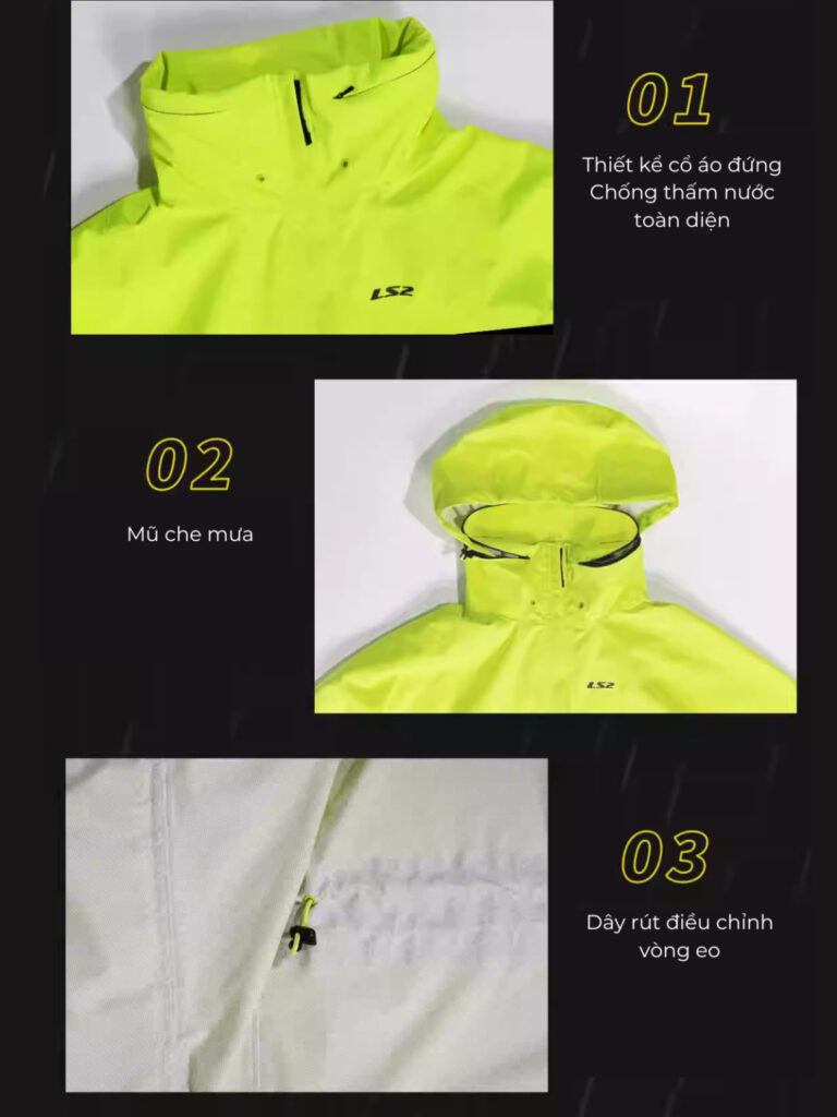 Bộ Quần Áo Mưa Siêu Nhẹ LS2 Capote
