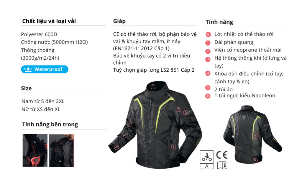 Áo Bảo Hộ LS2 Sepang Lady