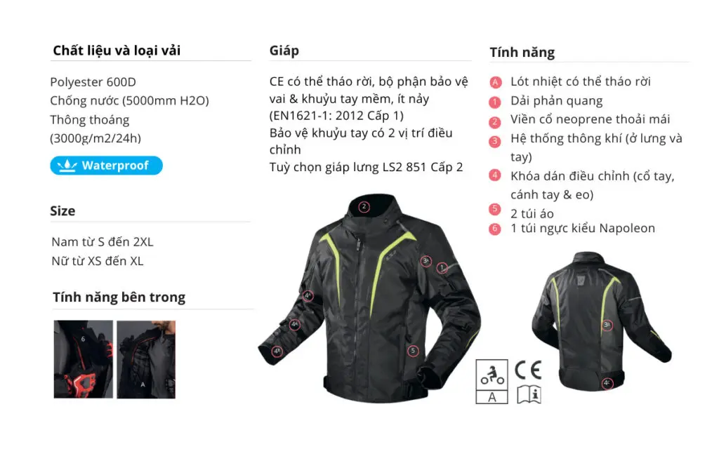 Áo Bảo Hộ LS2 Sepang Lady