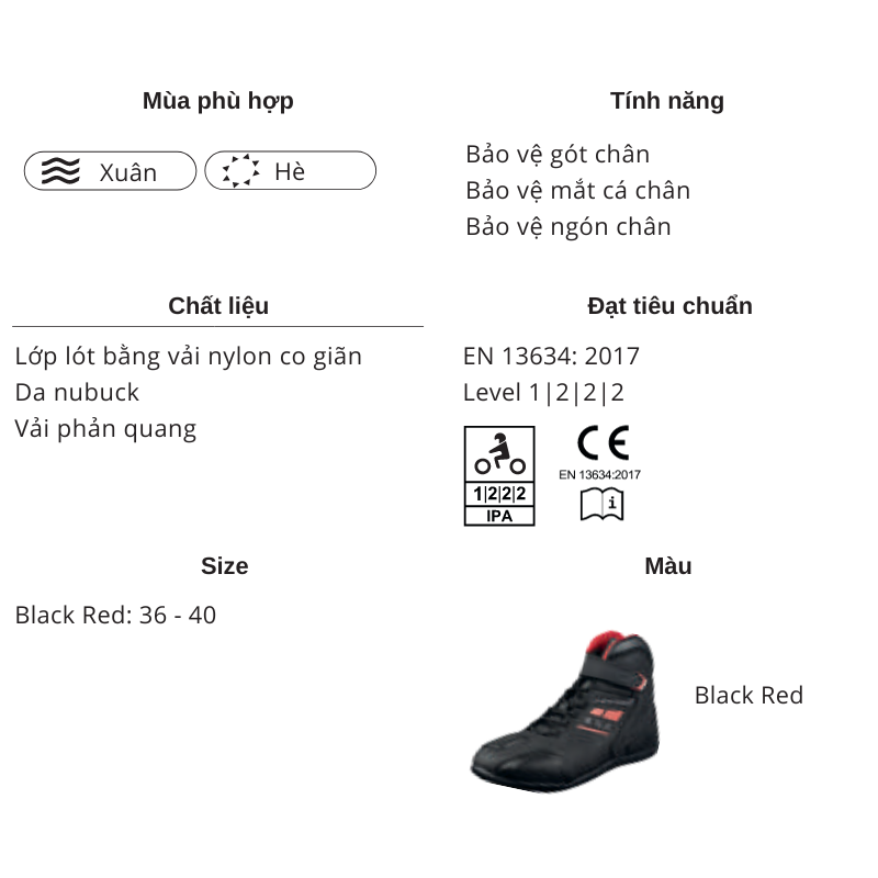 Giày Bảo Hộ LS2 Garra Lady