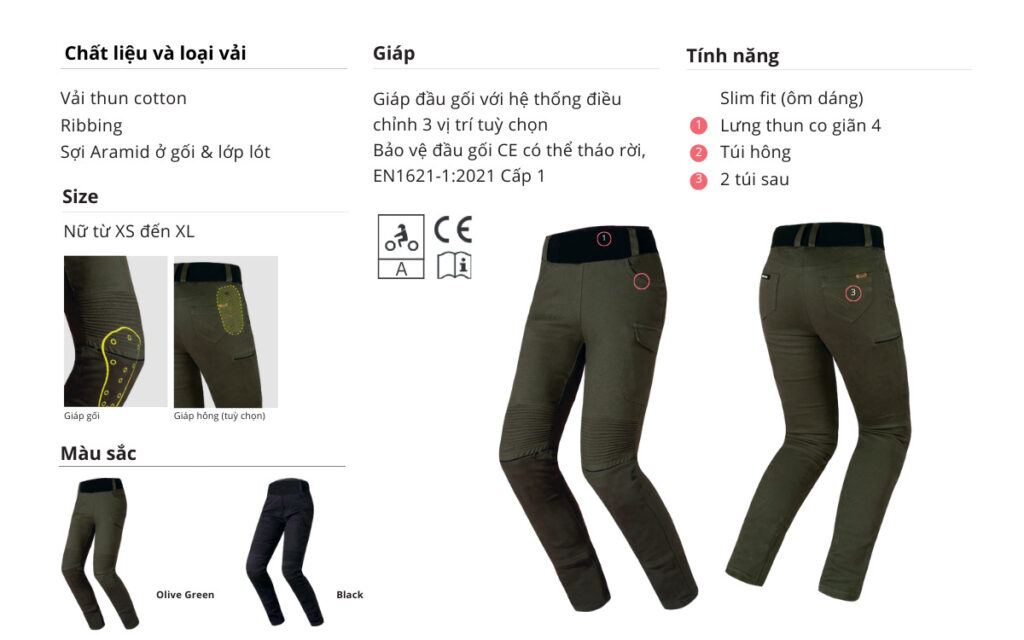 Quần Bảo Hộ LS2 Router Lady